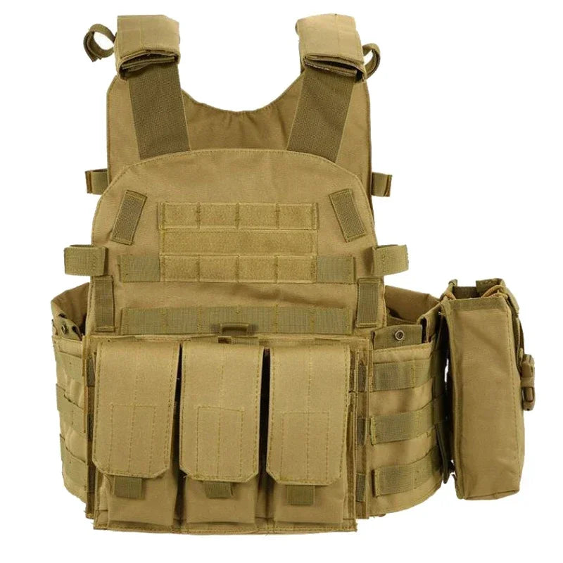 6094 Military Tactical Vest Body Armor for Combat Gear Tan