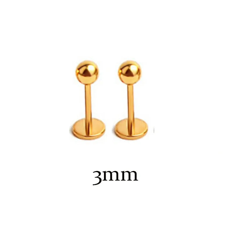Stainless Steel Tragus Helix Ball Studs Set for Men and Women Body Piercing Jewelry