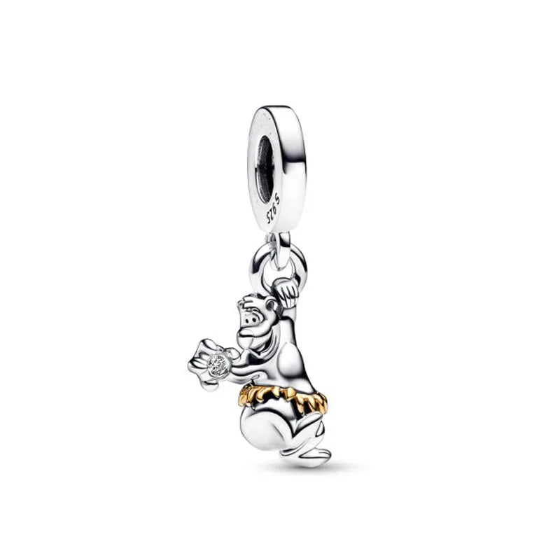 Exquisite 925 Silver Shell Bead Mouse Pendant for European Bracelets – DIY Jewelry Accessory with Zircon