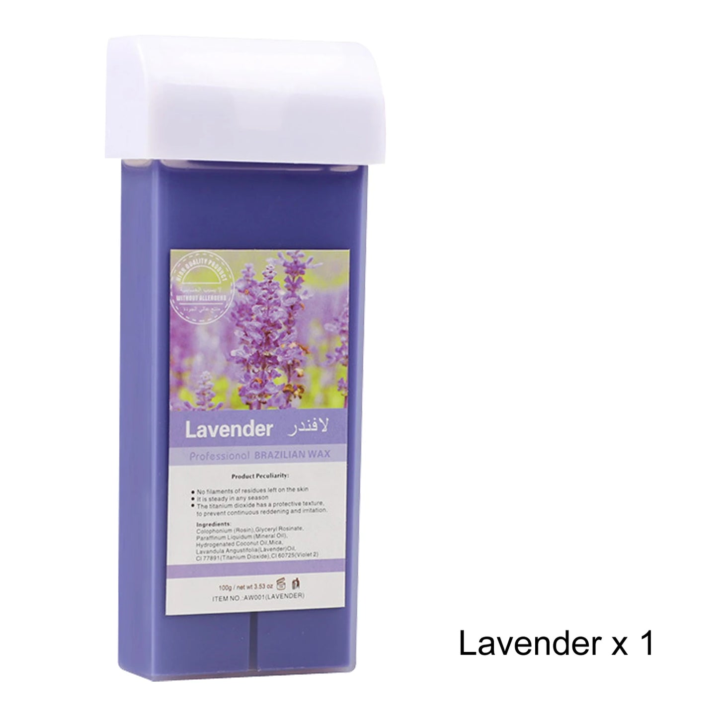 Lavender Hair Removal Wax Roller Refill Kit for Painless Leg and Underarm Care