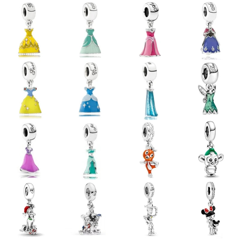 925 Silver Dress Pendant Charms for European Bracelets