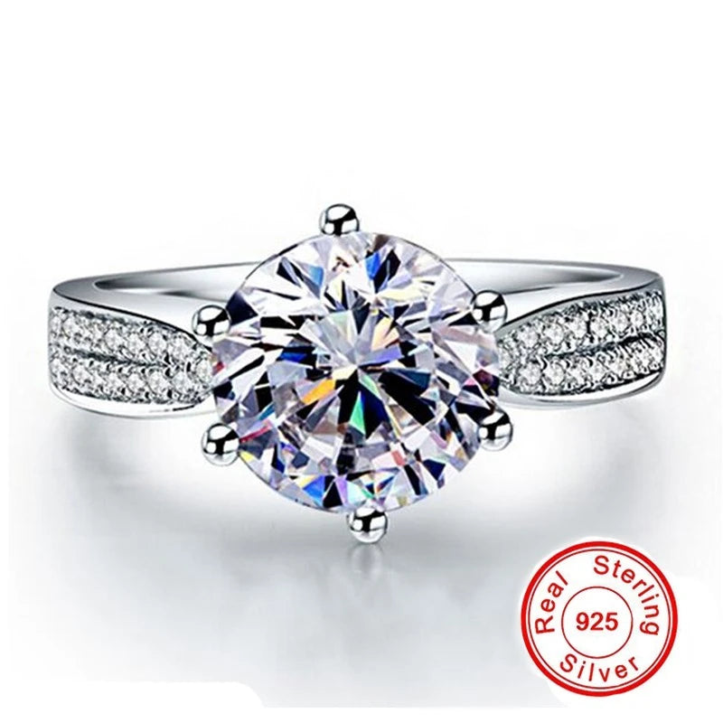 Promise Marquise Cut 3ct Simulated Diamond Ring in 925 Sterling Silver for Women Engagement and Wedding Jewelry Christmas Gift
