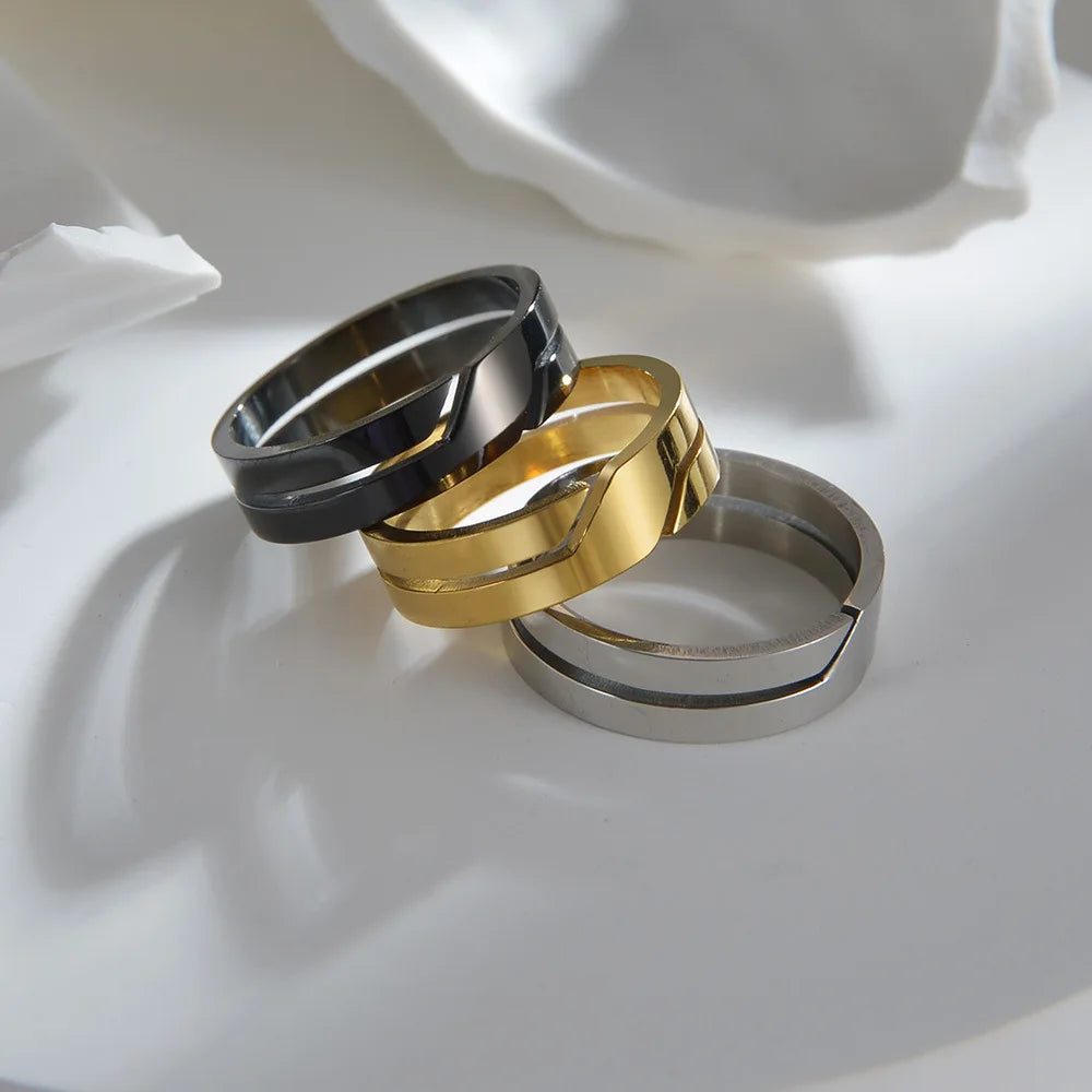 Stainless Steel Couple Ring Top Rated Customer Favorite Jewelry