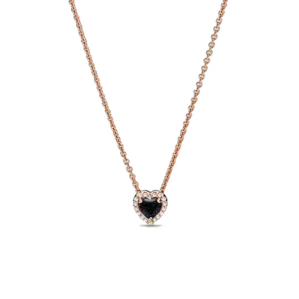 Zircon Love Heart Pendant Necklace Top Rated DIY Jewelry Charm for Women B5764