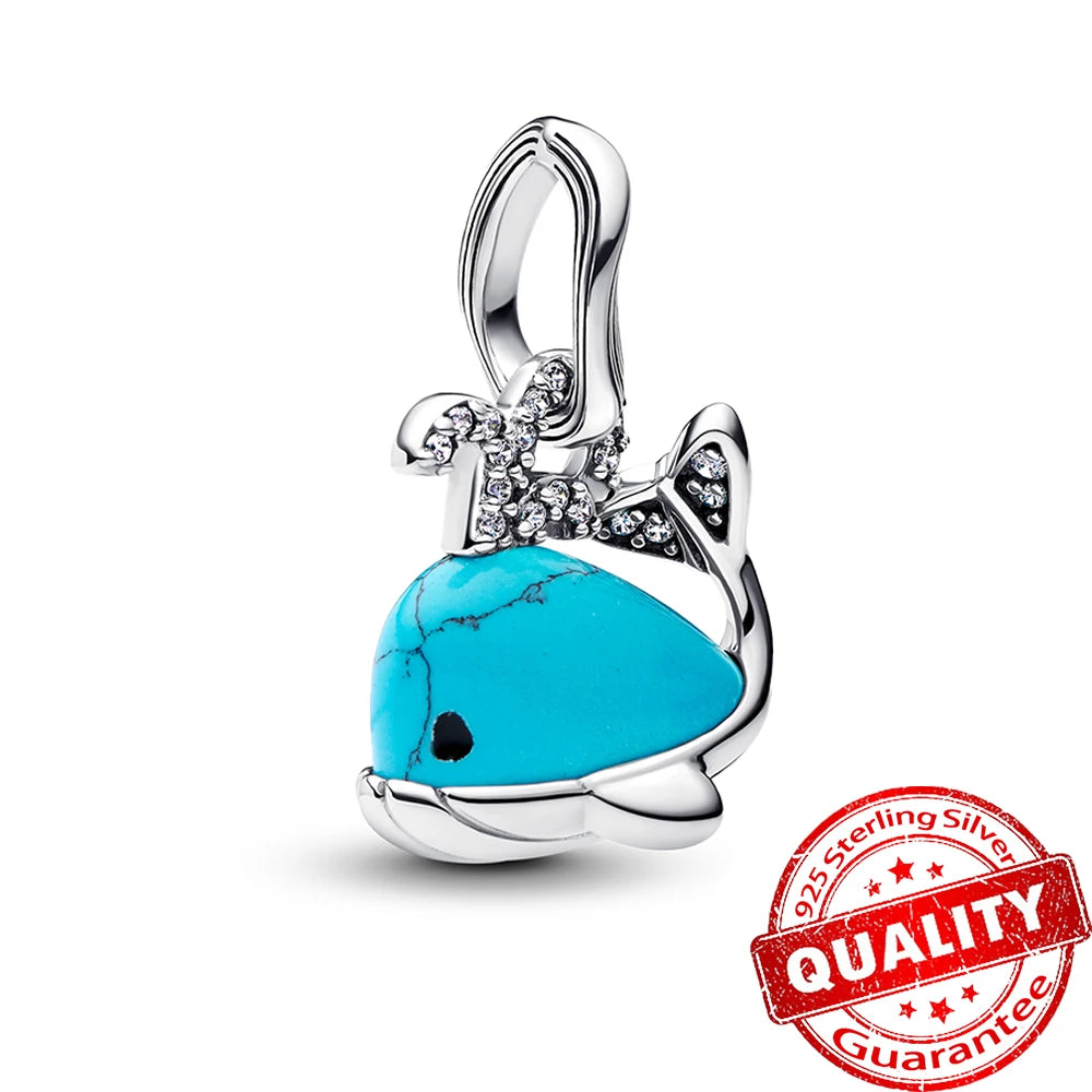 Elegant 925 Sterling Silver Ocean Themed Pendant Charm for Jewelry FCC526