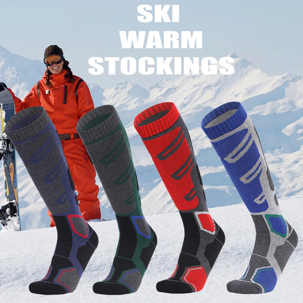 Breathable Thick Cushion Knee High Winter Ski Socks
