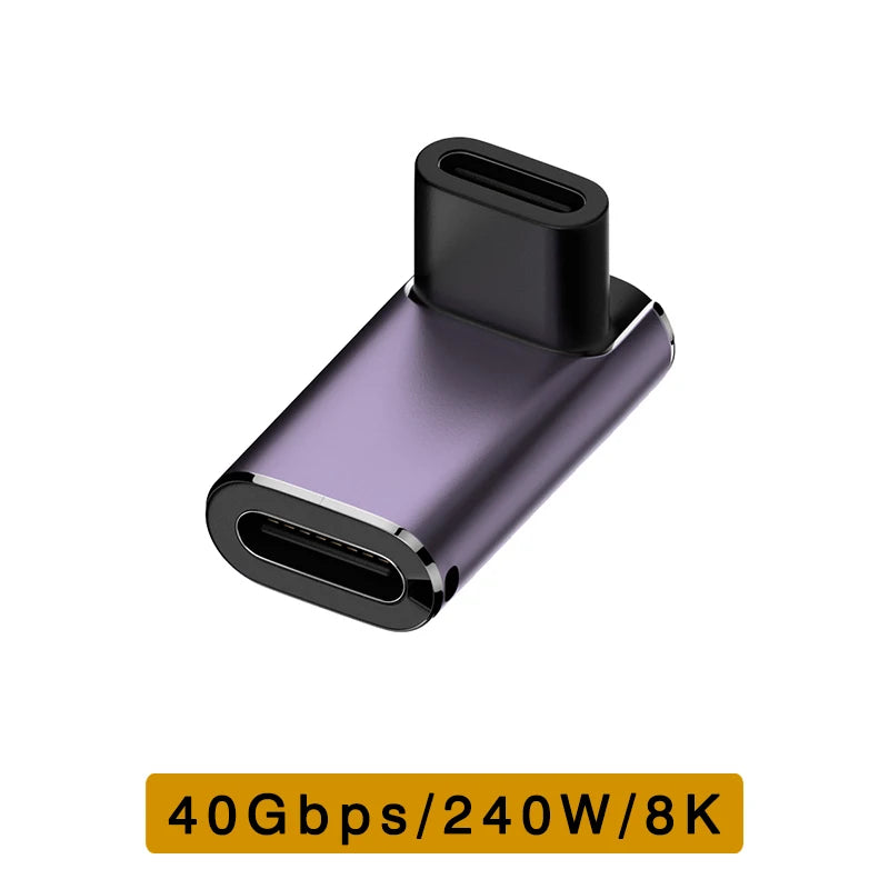 UGOURD USB4 Type C to Type C Adapter Thunderbolt 3 4 40Gbps OTG Extension Cable PD 240W Support 8K120Hz for Laptops