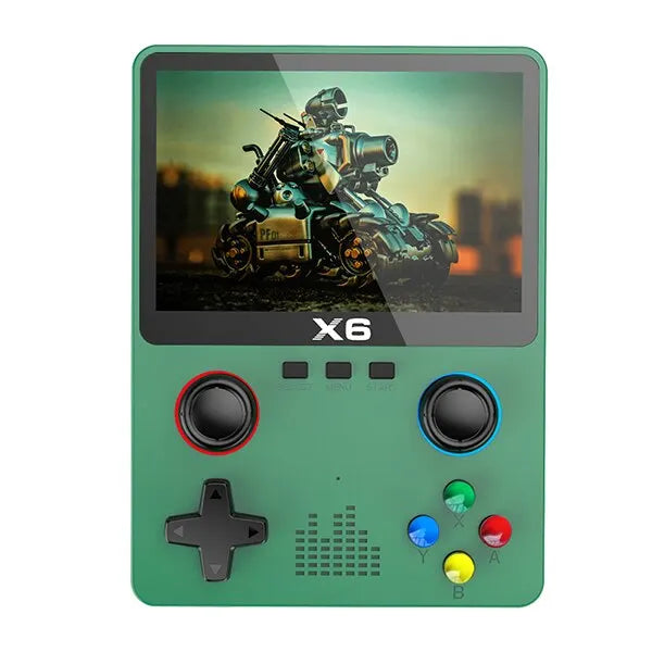 2023 X6 3.5 Inch IPS Handheld Game Console Dual Joystick 11 Simulators GBA 10000 Games 2000mAh Portable Kids Gift