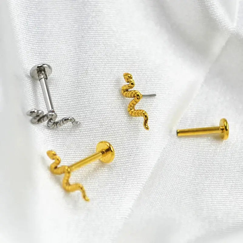 1PC Stainless Steel Punk Snake Earring and Nose Piercing Jewelry
