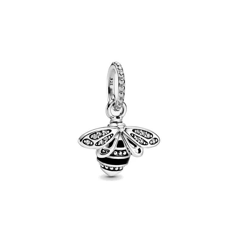 925 Sterling Silver Cute Character Bead Pendant for DIY European Bracelets B382