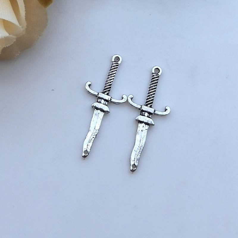 5 Piece Hand Sword Pendant Set DIY Unisex Gothic Charms