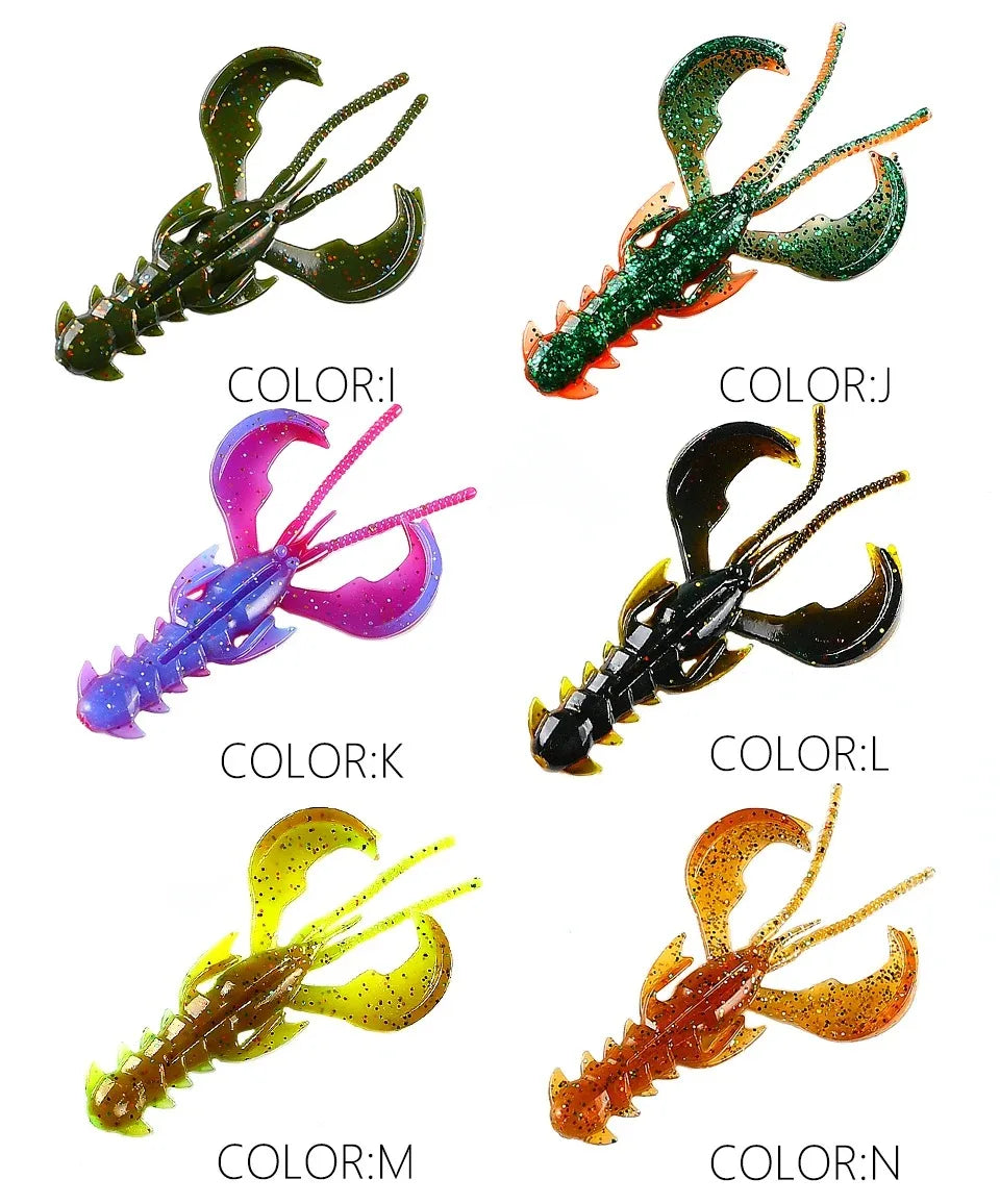 65mm 10pcs Lobster Soft Lure Bionic Shrimp Fishing Bait D