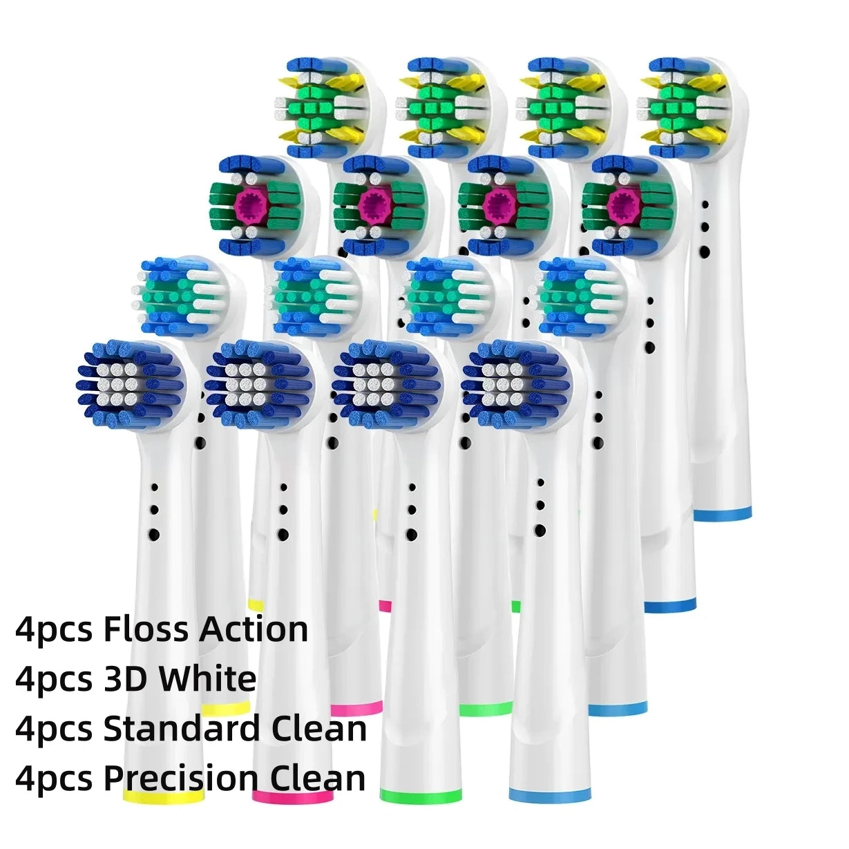 16/20PCS Brush Head Nozzles for Oral B Electric Toothbrush 16 Assorted F