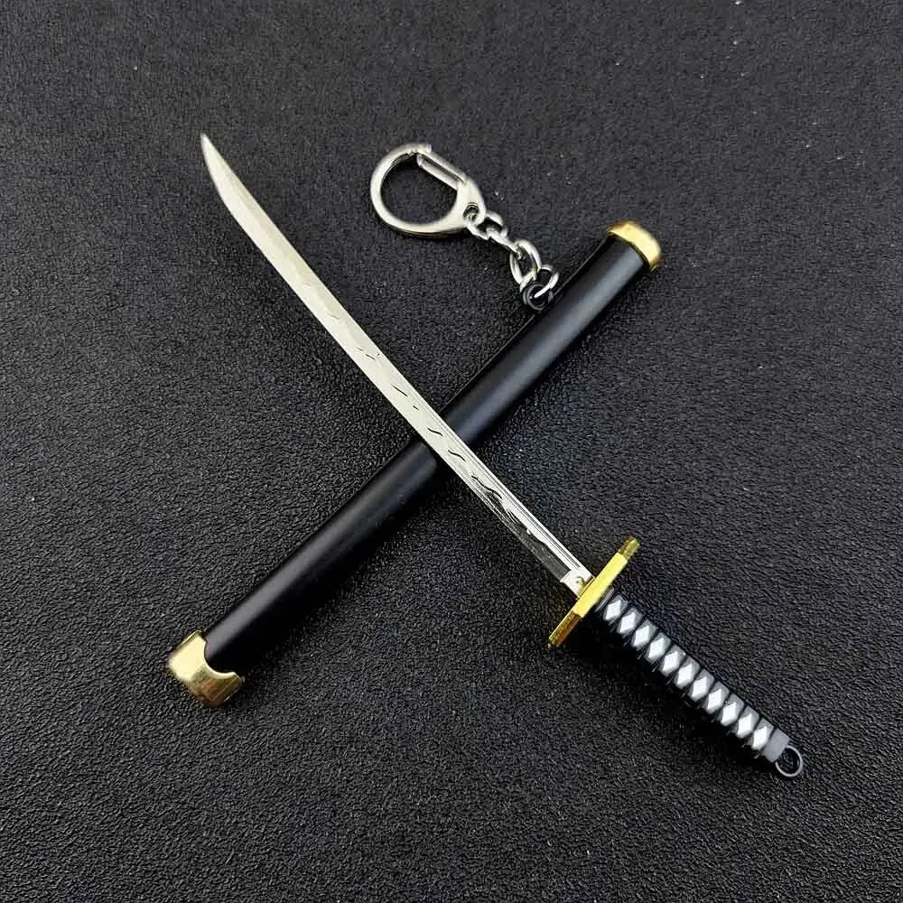 Mini Zoro Samurai Sword Keychain Top Rated Anime Accessory for Cosplay and Gifts 769-black
