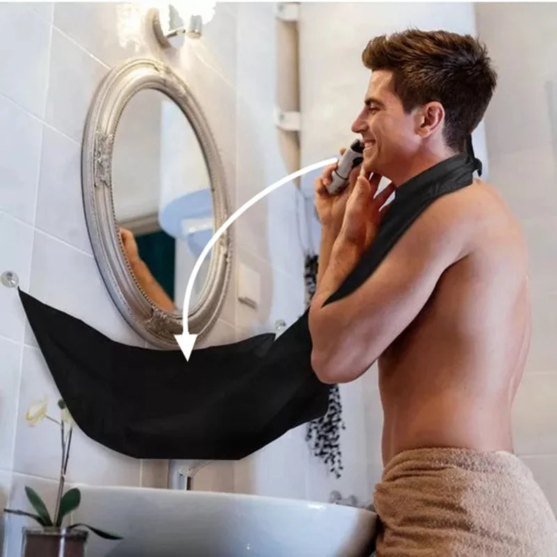 Male Shaving Apron Beard Catcher Cape Care Bib Clean Up Tool