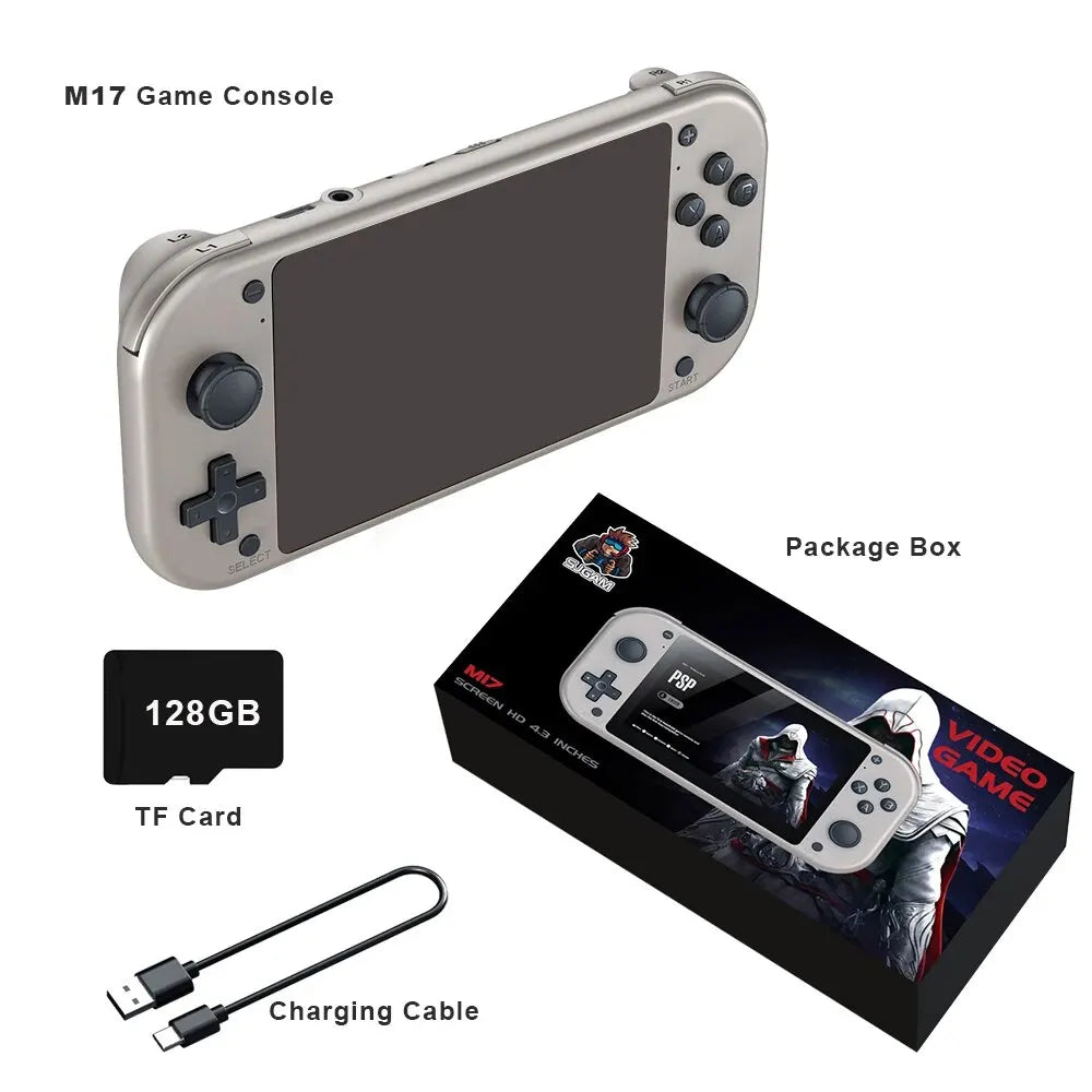 BOYHOM M17 Retro Handheld Gaming Console Open Source Linux 4.3 Inch IPS Portable Pocket Player With 20000 Games PSP Emulation