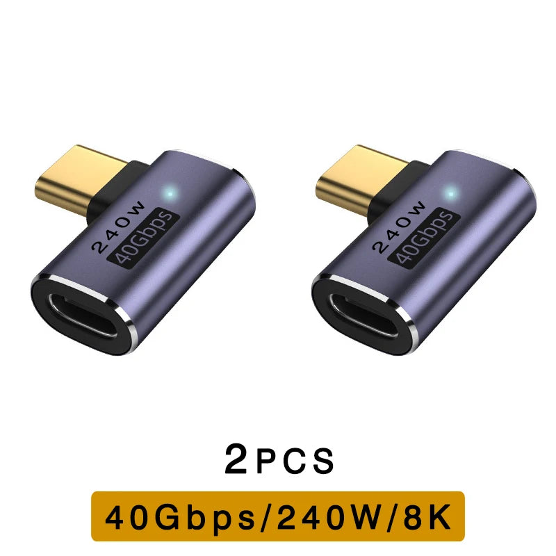 UGOURD USB4 Type C to Type C Adapter Thunderbolt 3 4 40Gbps OTG Extension Cable PD 240W Support 8K120Hz for Laptops