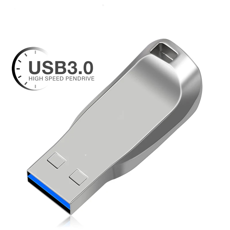 Metal Rod USB Flash Drive 3.0 High Speed 128GB 64GB 32GB 16GB 8GB Waterproof Creative Pendrive with Free Stick Pen