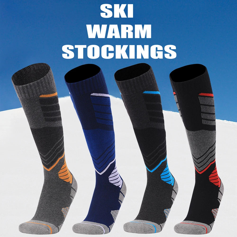 Mens Thermal Knee High Ski Socks For Winter Sports Outdoor