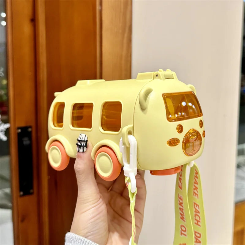 Kids Cute Cartoon Straw Water Bottle Leakproof BPA Free