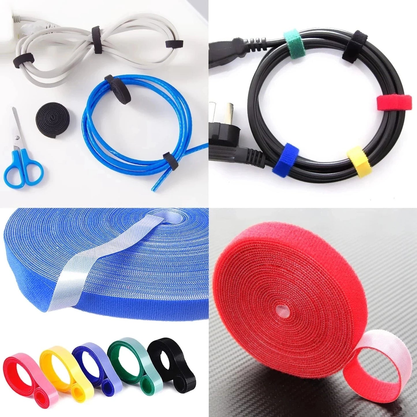 Cable Organizer Wire Winder Tape Cord Management Ties Protector for Earphones Mouse Charger Cables Compatible with iPhone Xiaomi Samsung