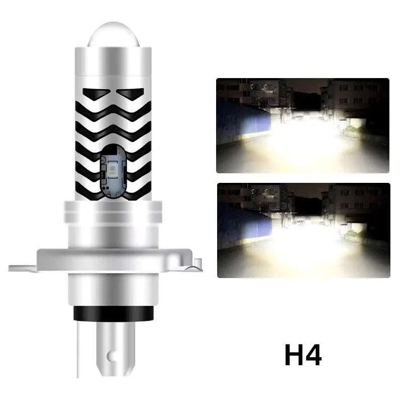 H4 H6 BA20D Dual Color LED Motorcycle Headlight Lamp