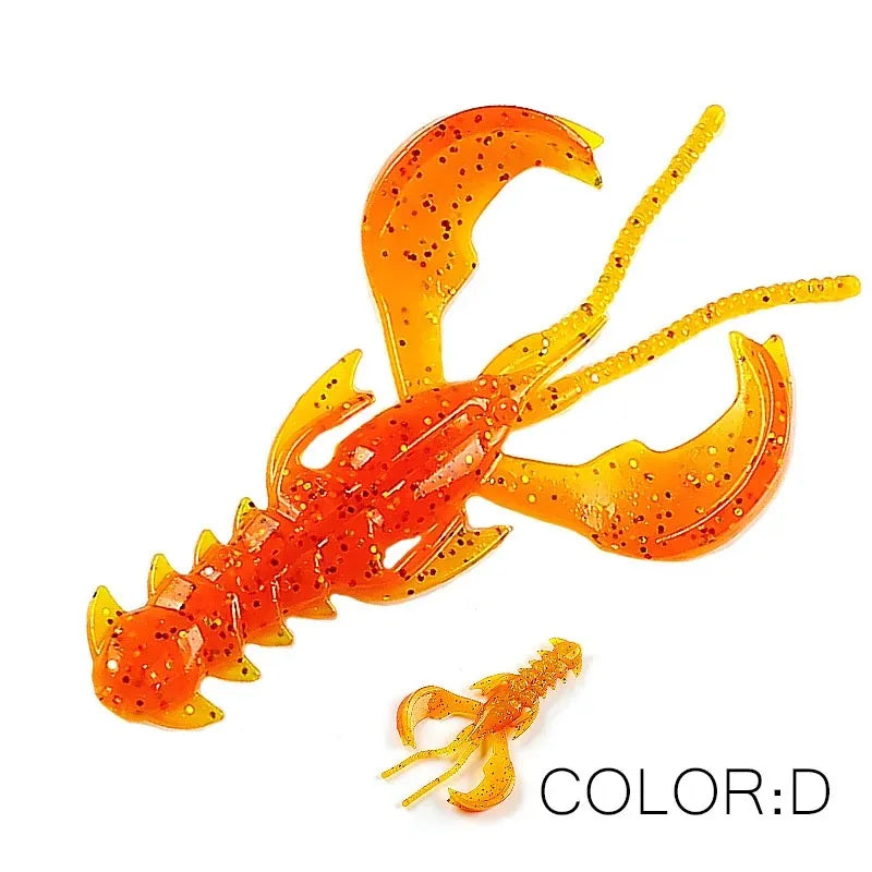 65mm 10pcs Lobster Soft Lure Bionic Shrimp Fishing Bait D