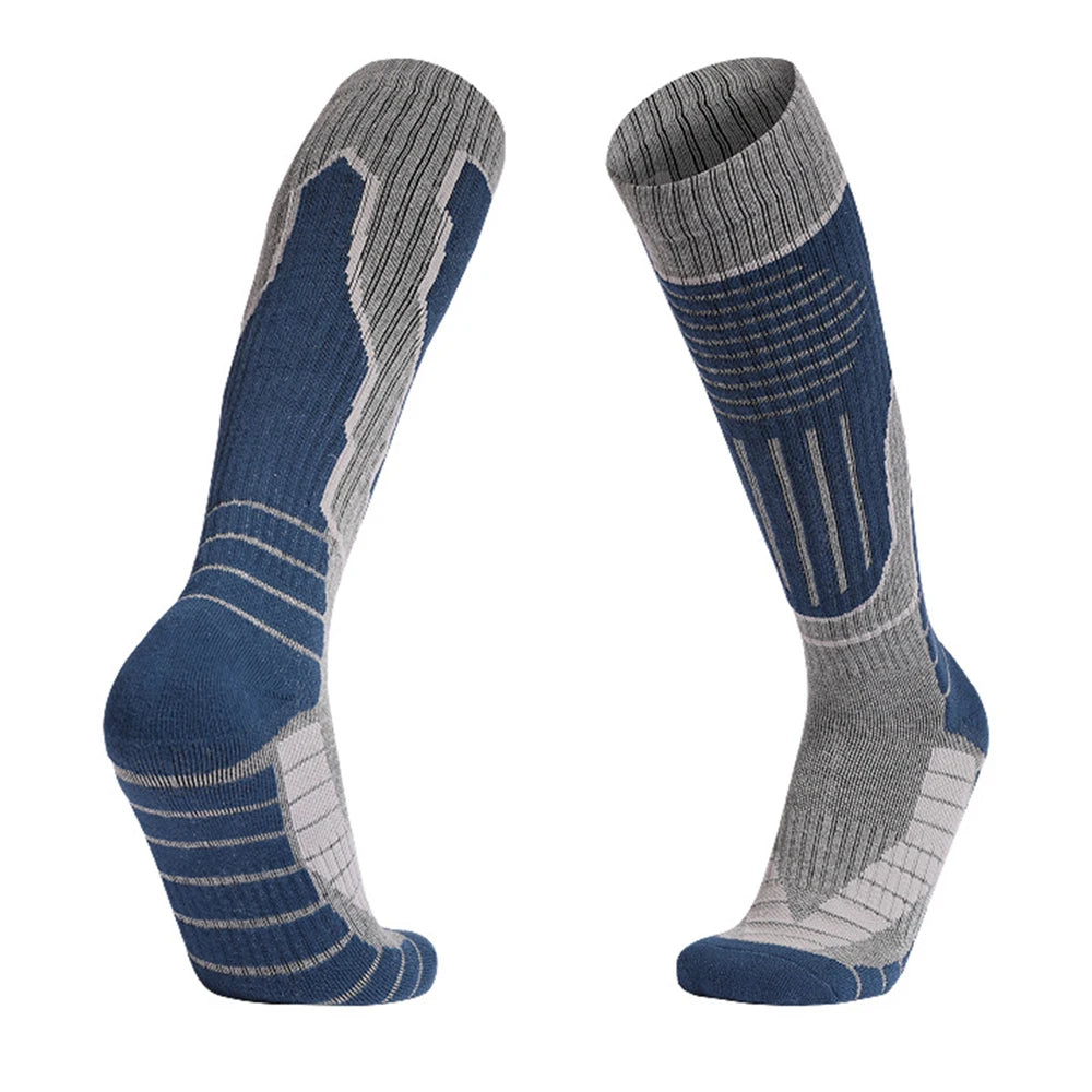 Men Thick Cotton Ski Socks Knee High Thermal Outdoor