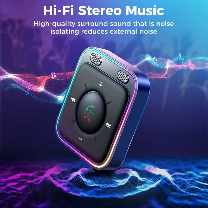 Joyroom Bluetooth 5.4 Car Adapter with Dual ENC Noise Cancellation Mics 3.5mm AUX Wireless Audio Receiver