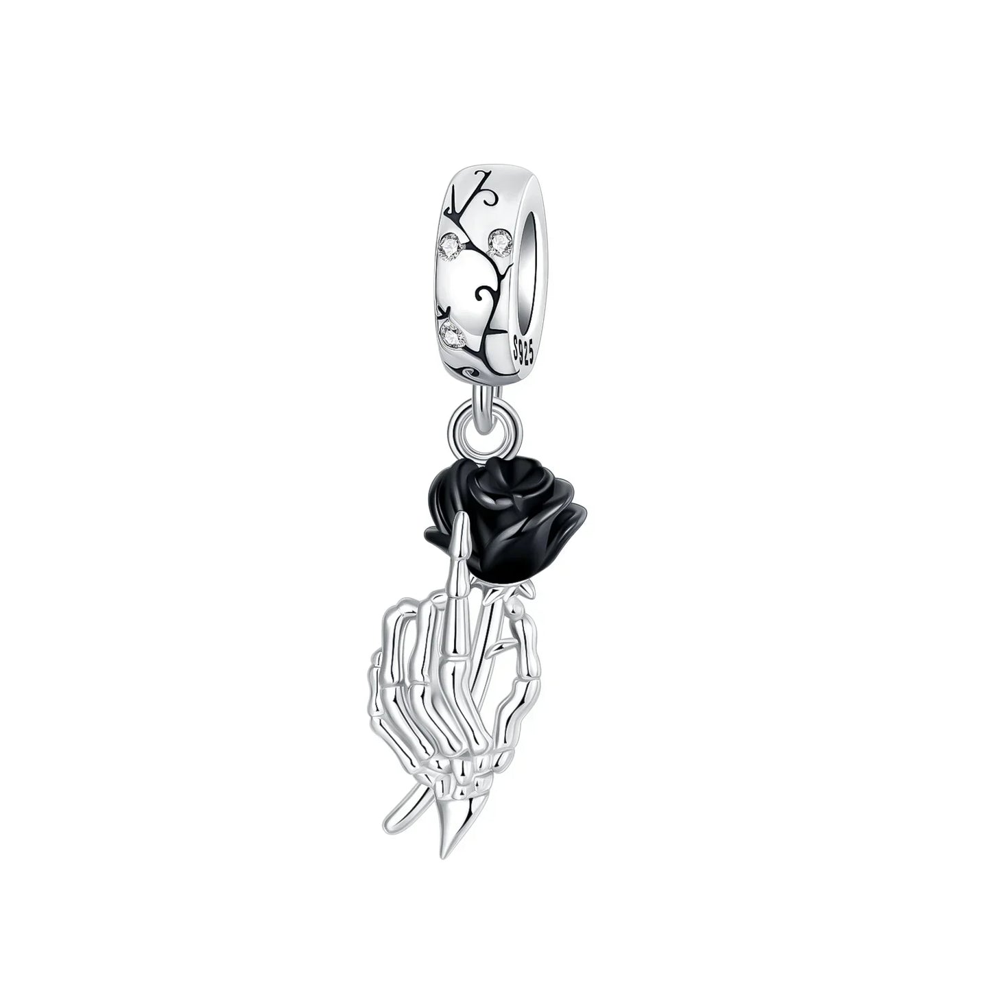 925 Sterling Silver Halloween Charms Set Pumpkin Skull Witch Ghost Beads for Bracelet Necklace Jewelry