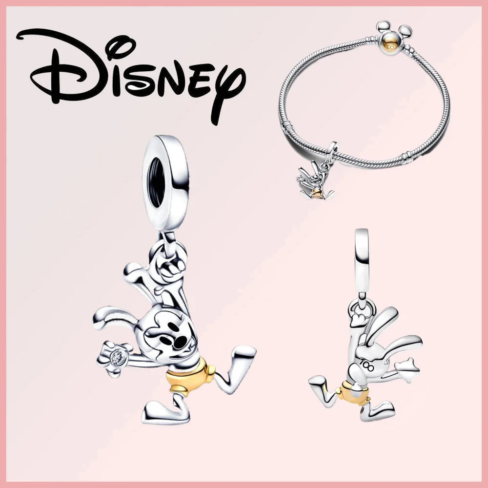 Disney 925 Sterling Silver Stitch Minnie Winnie Dangle