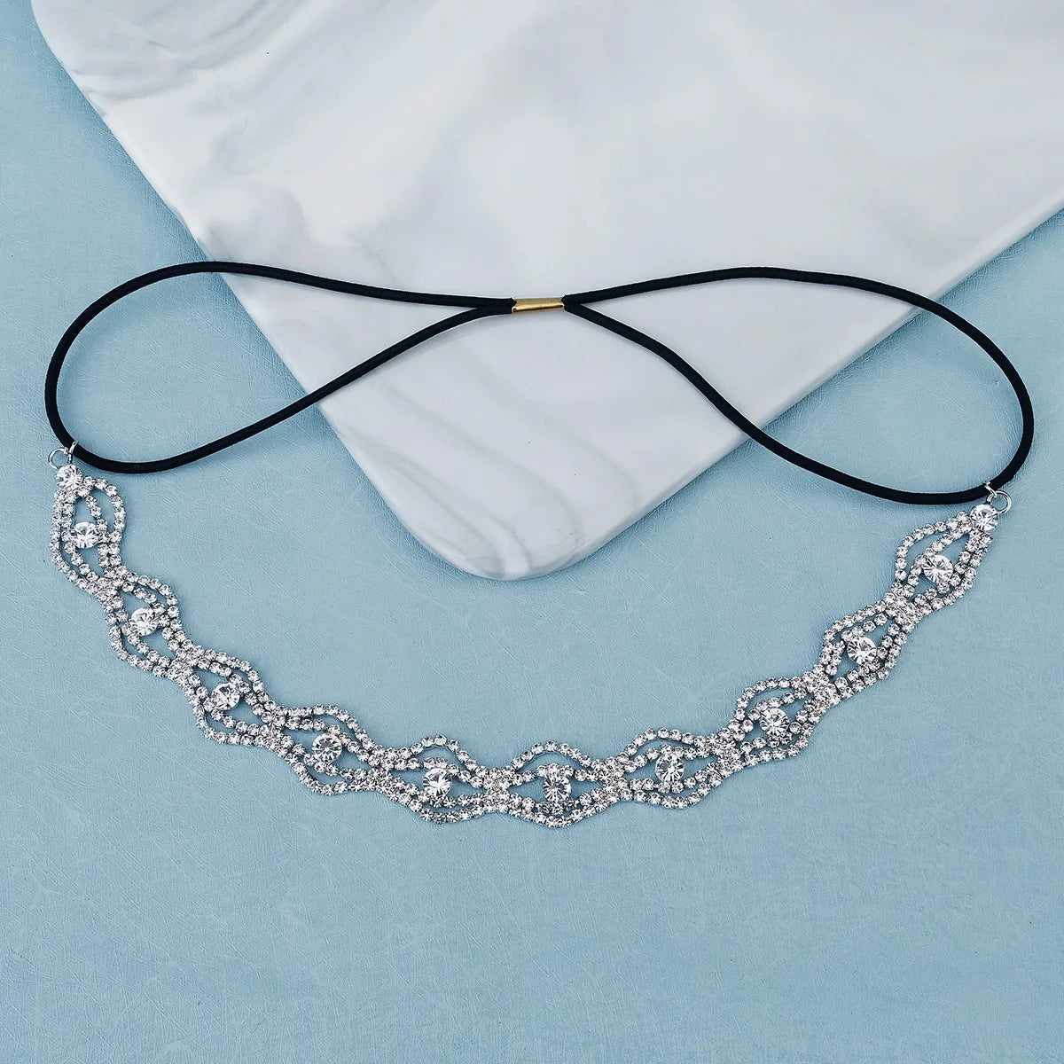 Luxury Pearl Rhinestone Beaded Hairband Lace Crown Crystal Bridal Tiara for Weddings and Special Events