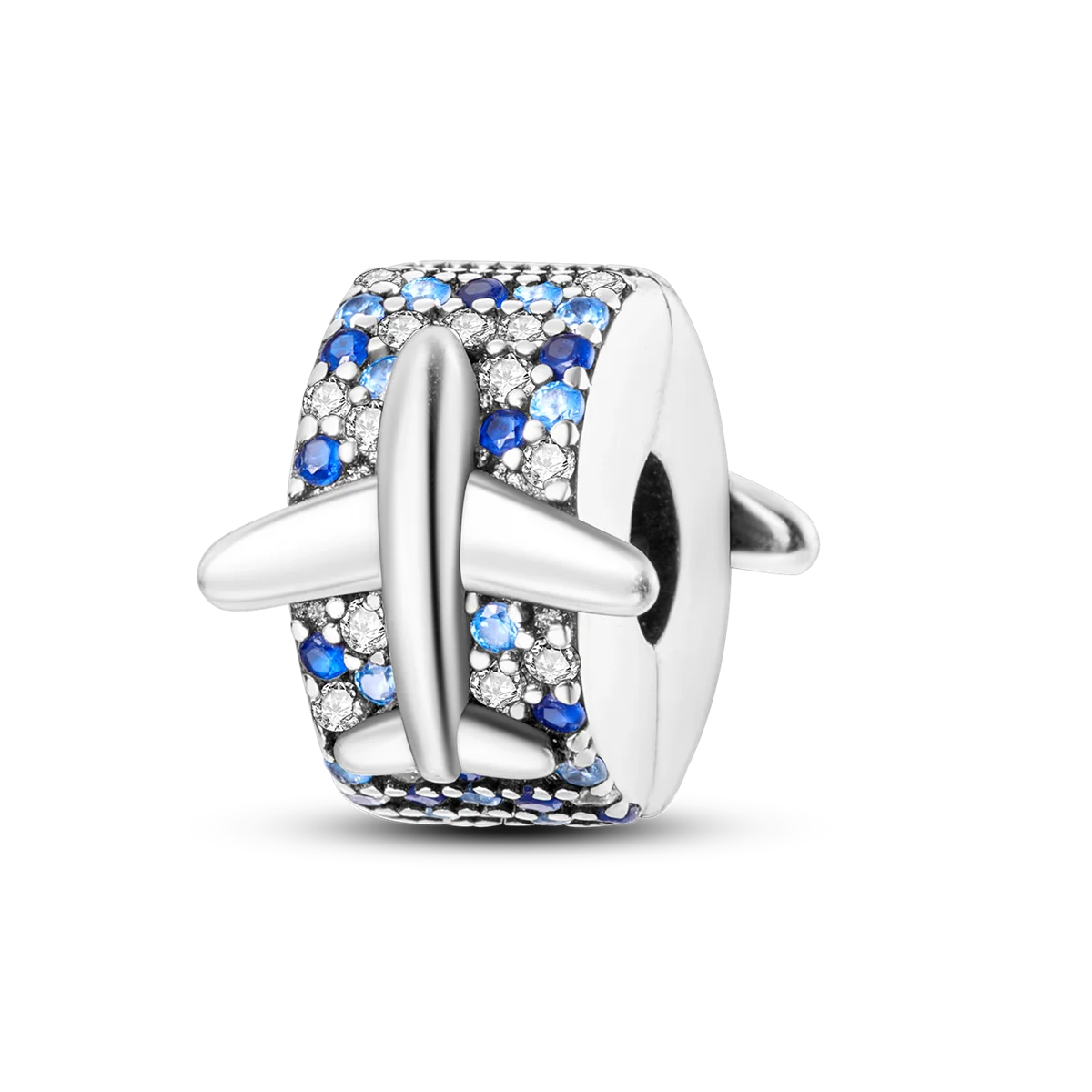925 Silver Paris Plane Travel Charms for Bracelet Jewelry KTC752