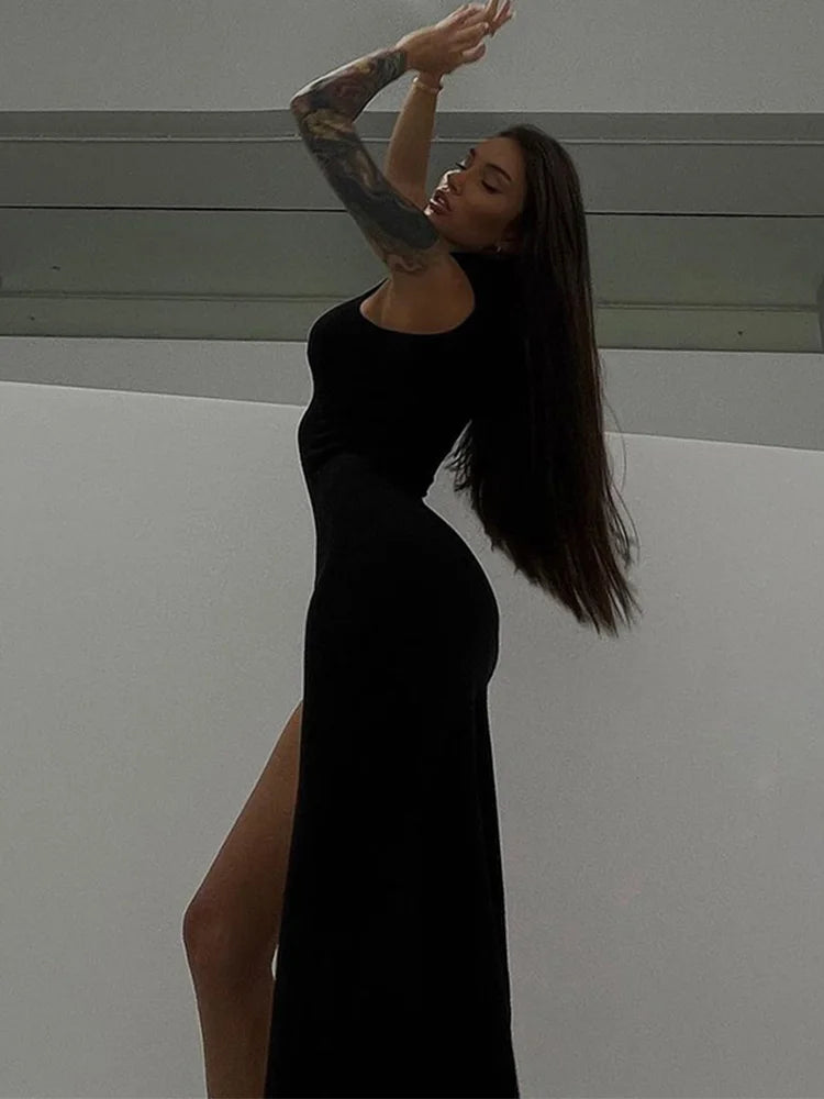 Summer Slit Maxi Dress For Women Sleeveless Party Dress