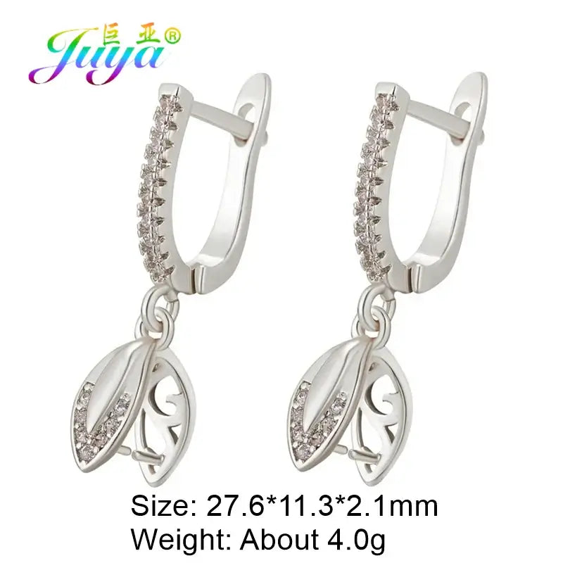Juya 18K Gold Plated Earwire Hooks for DIY Fashion Jewelry White Gold 10 2 Pairs-4 Pieces