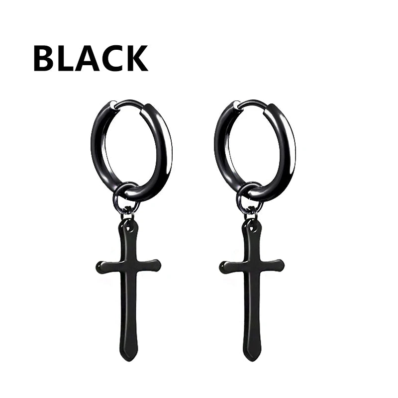 Punk Stainless Steel Stud Earrings Set for Men and Women Type23