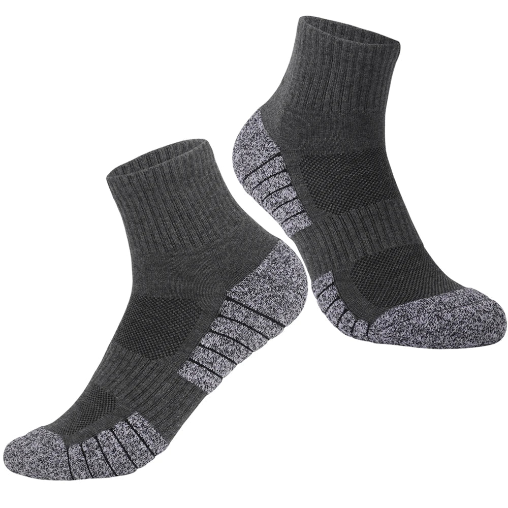 Breathable Cotton Midcalf Sports Socks Thick Towel Bottom