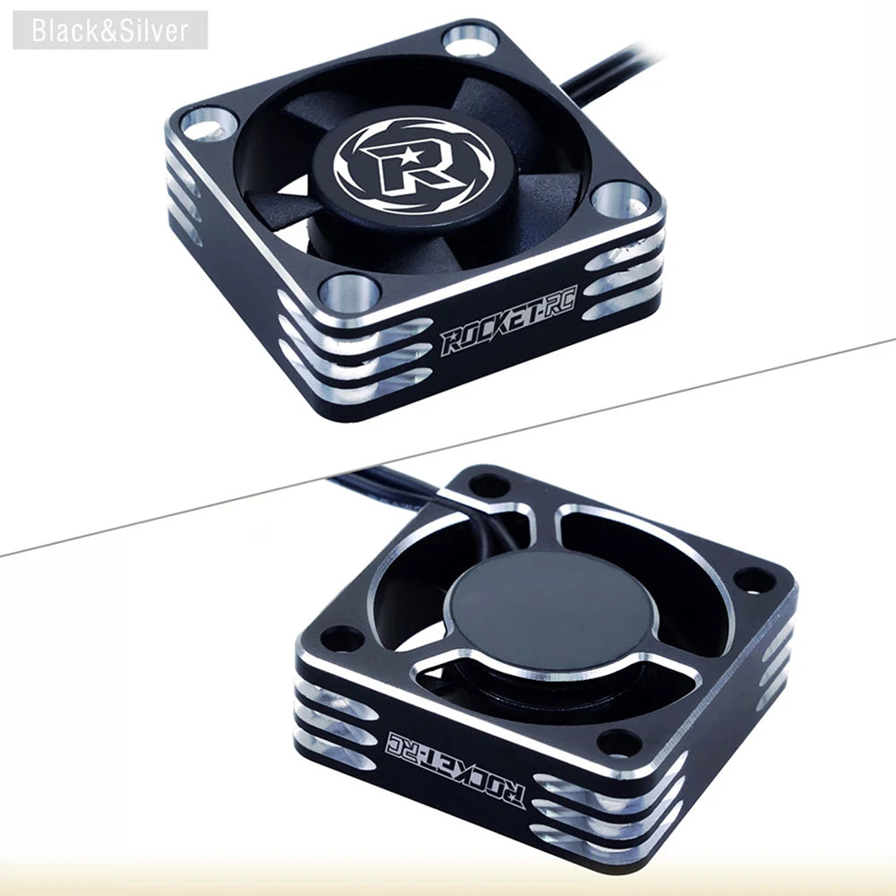Rocket RC Fan 25mm 30mm 35mm 40mm 50mm Cooling Fan for RC Car 30mmSilver for motor