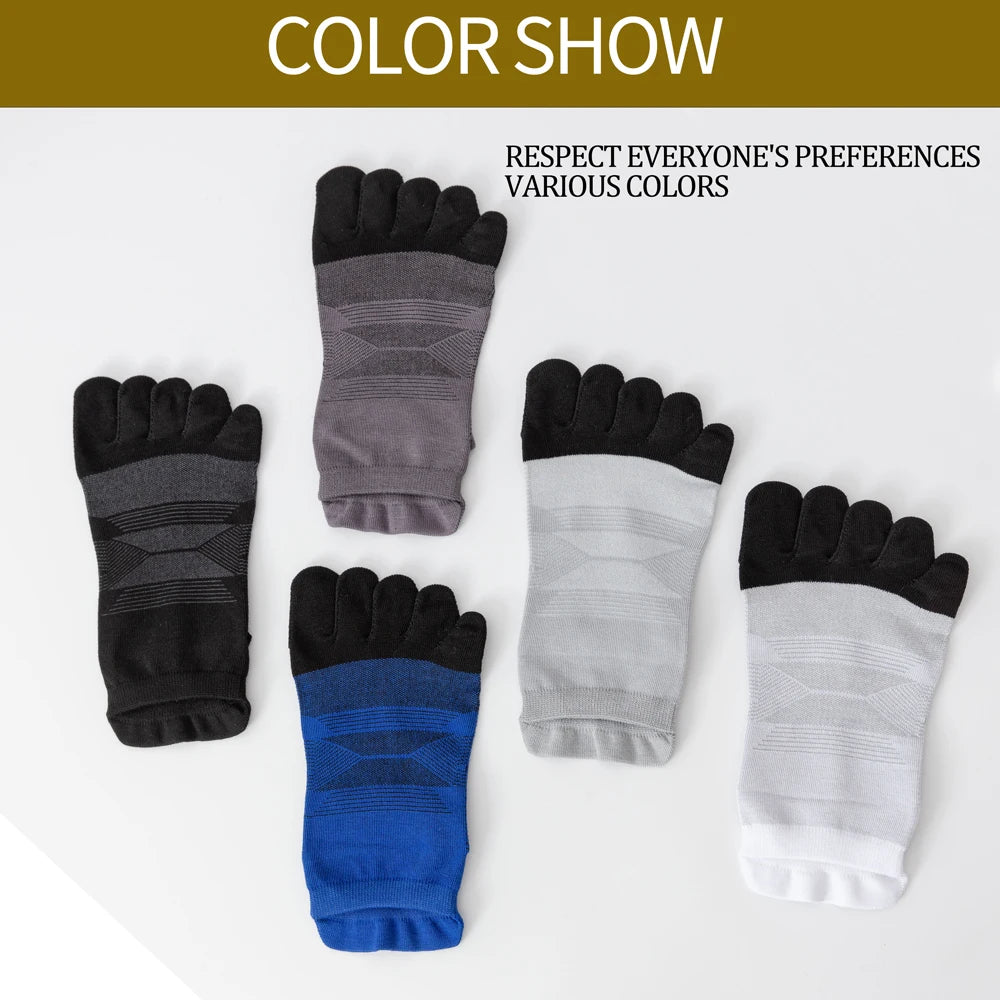 Lightweight Mens Split Toe Socks Cotton Blend Arch Support