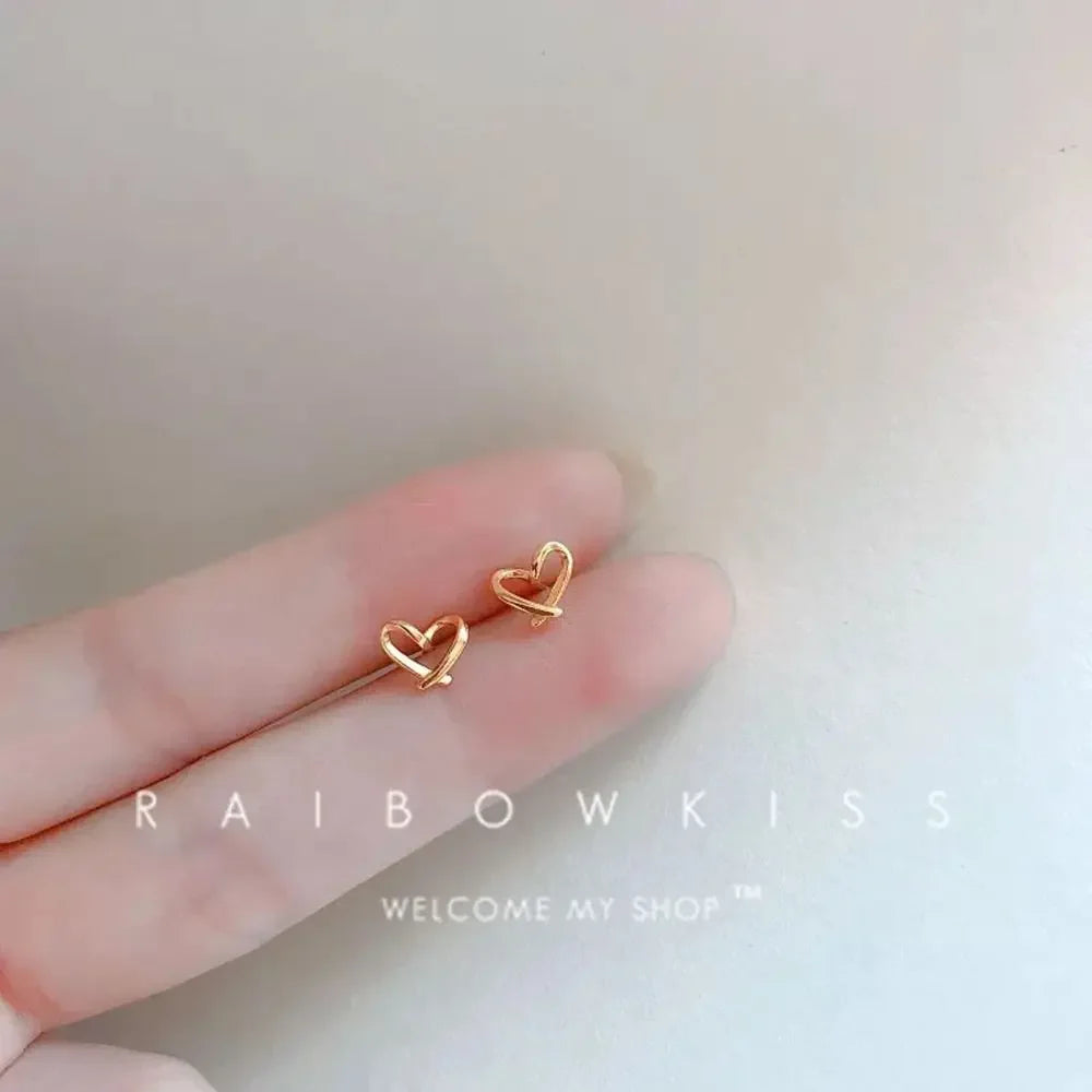 925 Silver Mini Stud Earrings for Women Heart Star Butterfly Dinosaur Design