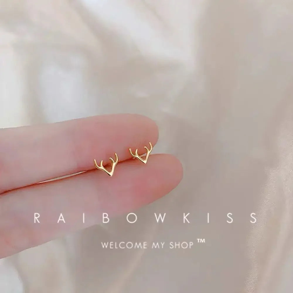925 Silver Mini Stud Earrings for Women Heart Star Butterfly Dinosaur Design