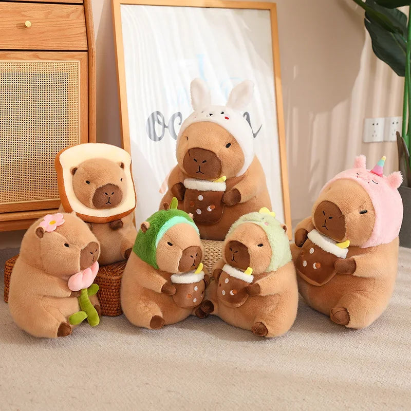 Capybara Plush Toy Simulation Cosplay Unicorn Dinosaur Decor
