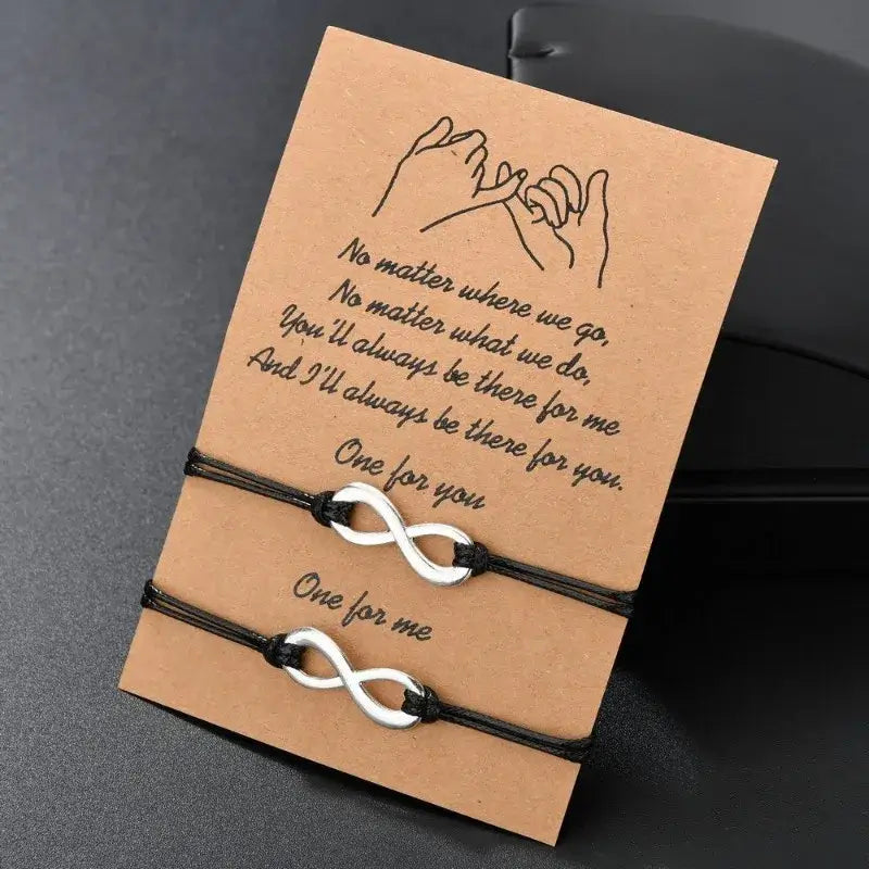 Leather Matching Bracelets for Couples Stylish Anniversary Gift for Him and Her