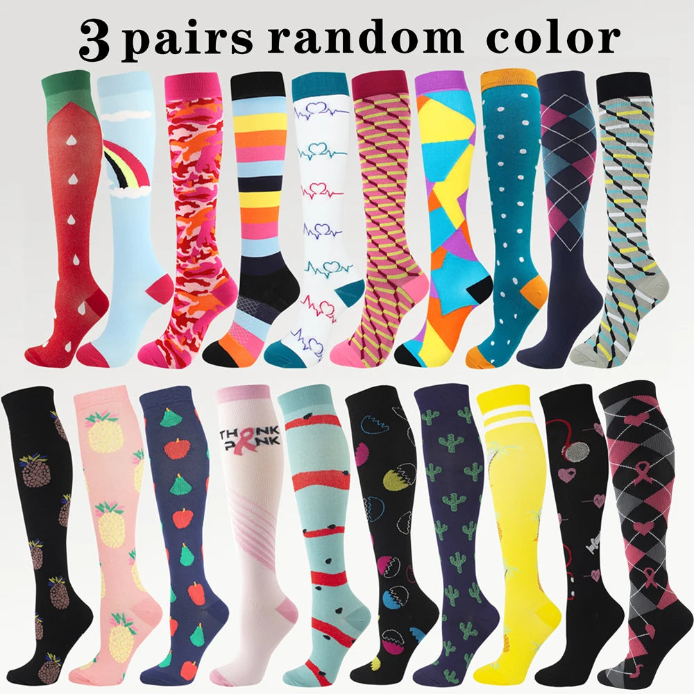 3 Pairs Compression Socks For Women Nursing Pregnancy
