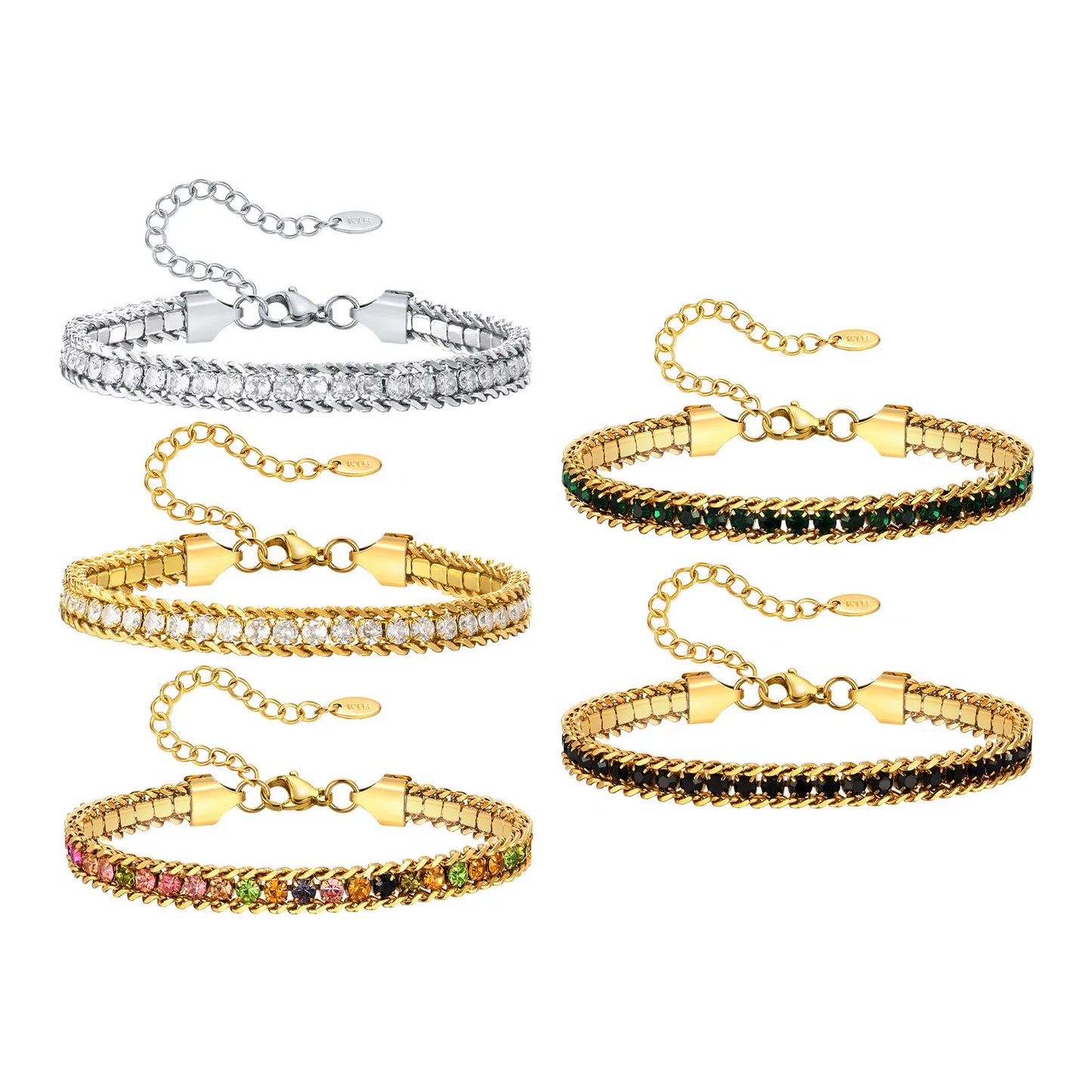 Stunning Gold Iced Out Tennis Bracelet for Women with 5A Cubic Zirconia Stones
