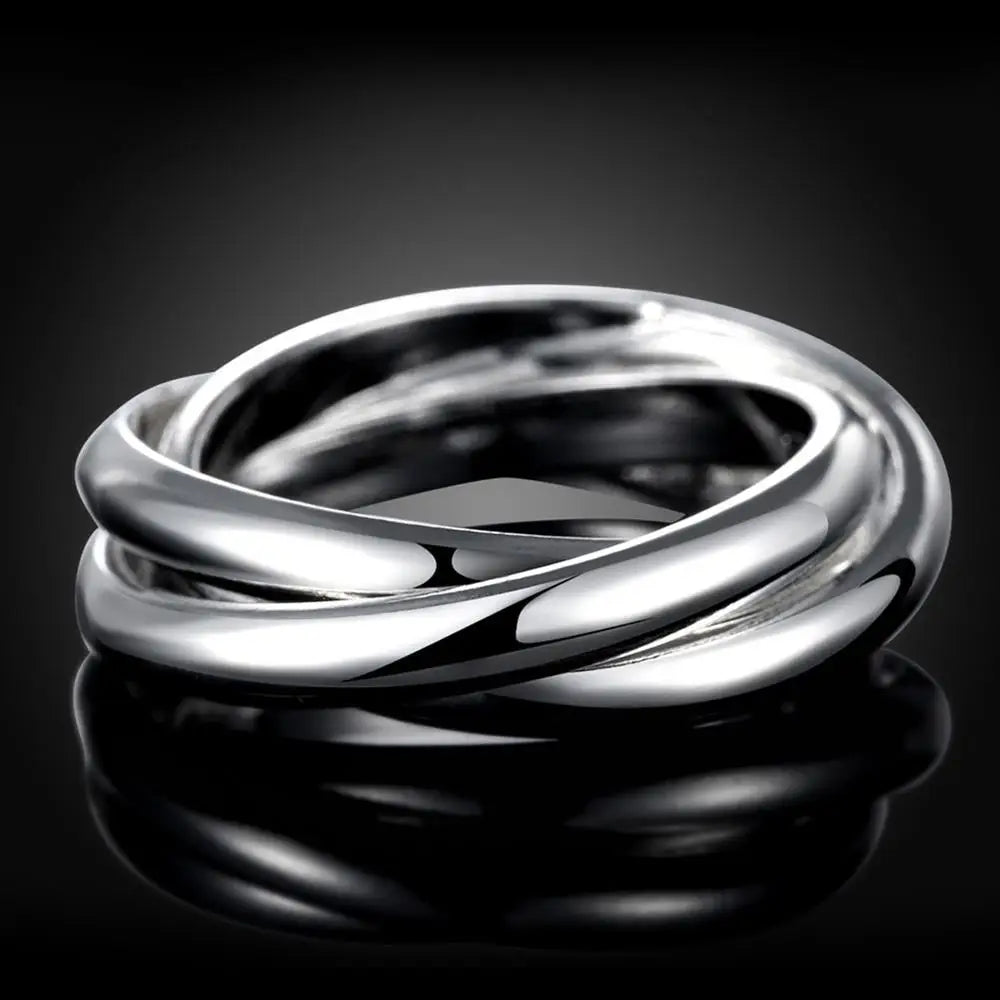 Sterling Silver 925 Women's Wedding Ring Charm Jewelry Gift