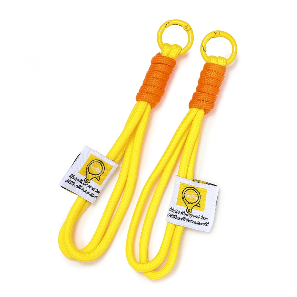 Iridescent Braid Rope Keychain Carabiner for Backpack and DIY Jewelry