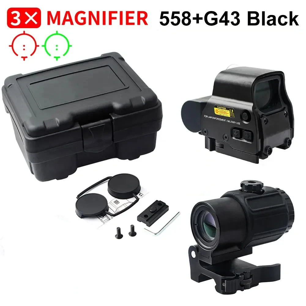 558+G43 Holographic Collimator Sight Tactical Optic Gear g43 bk set