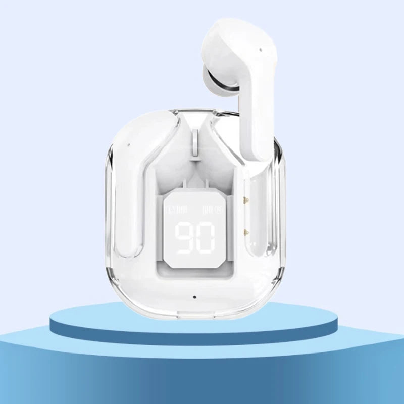 TWS Wireless Earphones Transparent Bluetooth In Ear Headset White