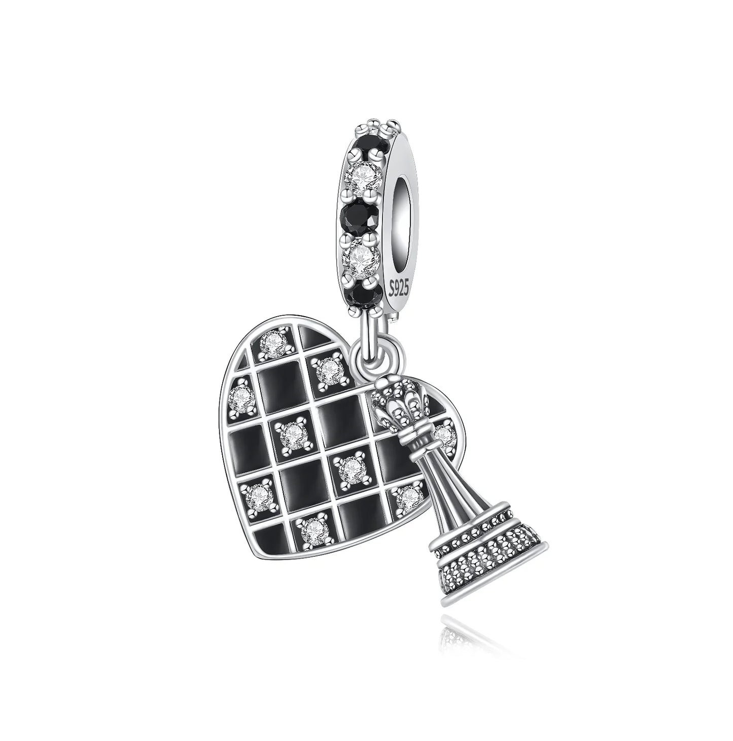 Original 925 Sterling Silver Magic Cube Charm Bead Pendant with Zircon for Bracelet and Necklace Jewelry